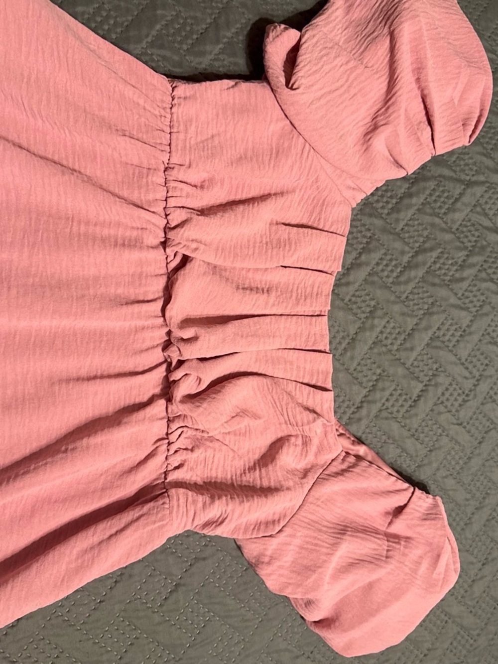 june & hudson Dusty Pink Off-Shoulder Ruffle Tunic